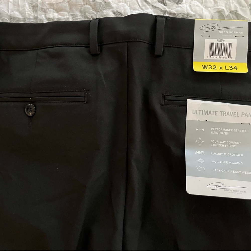 NWT Greg Norman Black Pants 32x34